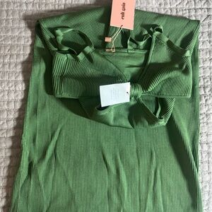 Cult Gaia Vibrant Green Knit Dress